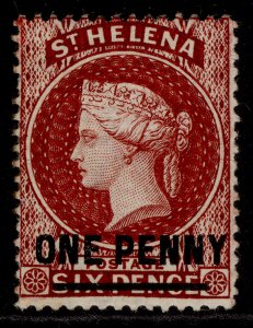 ST. HELENA QV SG27, 1d lake, M MINT. Cat £120.