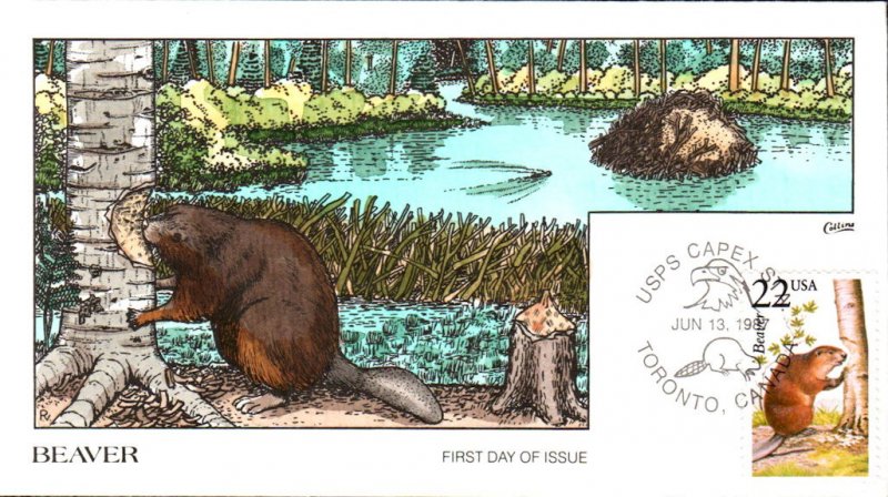 #2316 Beaver Collins FDC