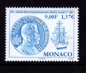 Monaco #2214 (2001 Oceanography Prize issue) VFMNH CV $3.50