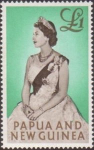 Papua New Guinea 1963 SG45 £1 Queen Elizabeth II MNH