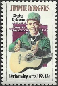 # 1755 MINT NEVER HINGED ( MNH ) JIMMIE RODGERS AND LOCOMOTIVE