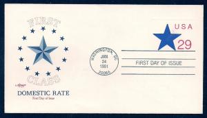 UNITED STATES FDC 29¢ Domestic Rate Envelope 1991 Artmaster