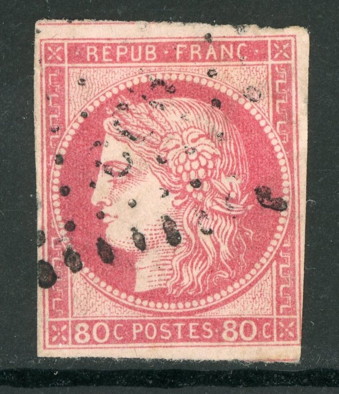 France Colonies 1873 General Issues 8¢ Rose Scott # 23 VFU  D644