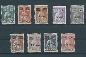 China Macao/Macau  1931-33 Ceres Overprinted set Scott MH