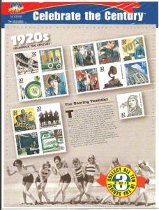 US Mint Sheet #3184a-o, Celebrate the Century, MNH*-