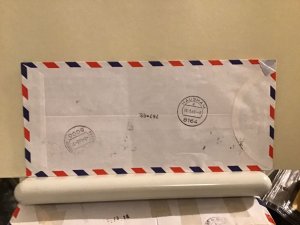 Taiwan  to germany large commercial  multi stamps  airmail cover Ref R2568