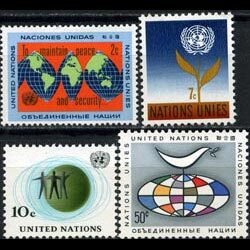 UN-NEW YORK 1964 - Scott# 125-8 Defins Set of 4 NH