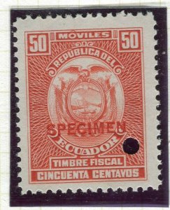 ECUADOR; Early 1900s Fiscal Revenue issue fine MINT SPECIMEN issue  