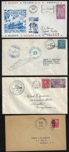 US 1930 40 COLLECTION OF 7 PAQUEBOT COVERS POSTED AT DIFFERENT PORTS BERMUDA HAB