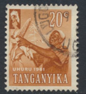 Tanganyika SG 111  Used 1961 Independence  Harvesting Maize SC# 48  See scan