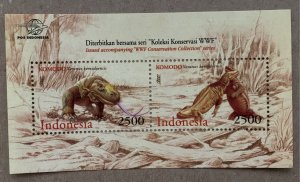 Indonesia 2000 WWF Komodo Dragon MS, MNH.  Scott 1915, CV $5.50