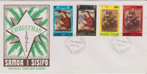 Samoa 1971 Christmas Set on First Day Cover