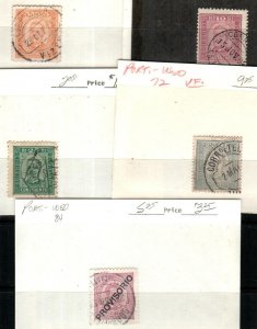 Portugal Scott 67, 68, 71, 72, 84 Used [TK328]