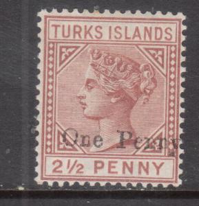 Turks Islands #55 Mint Fine Lightly Hinged