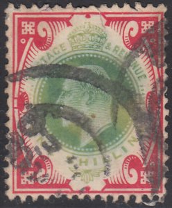 Great Britain 1902-11 used Scott #138 1sh Edward VII