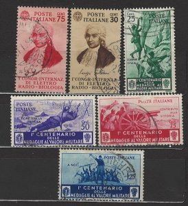 COLLECTION LOT 6084 ITALY 6 STAMPS (#337 FAULTY)1934 CV+$26