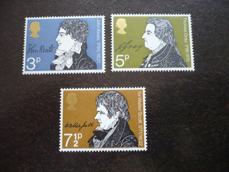 Stamps - Great Britain - Scott# 651-653 - Mint Never Hinged Set of 3 Stamps