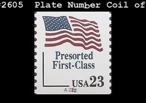 US #2605 MNH PNC1 Pl #A222 Stars & Stripes