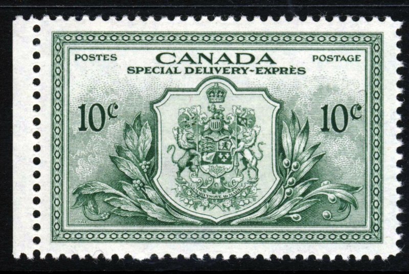 CANADA King George VI 1946 10c. Green Special Delivery Stamp SG S15  MINT