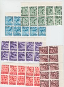 Romania 1937 STAMPS Balkans Games sport MNH POST BLOCKS of 10 RARE Balcaniada