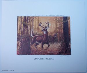 USA 1980 Deer Unlimited $5 Conservation Stamp Signed Artwork Souvenir Folder