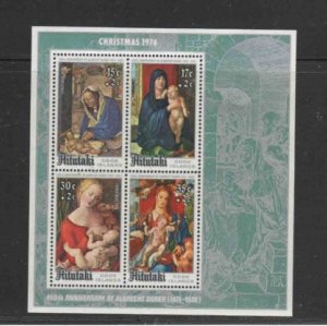 AITUTAKI #B30 1978 CHRISTMAS MINT VF NH O.G S/S