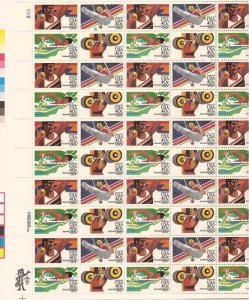 US Stamp - 1983 40c Olympic Airmail - 50 Stamp Sheet - Scott #C105-8