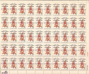 US Stamp - 1965 Crusade Against Cancer - 50 Stamp Sheet - #1263