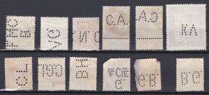 Belgium Perfin stamps