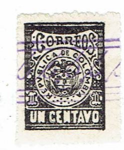 COLOMBIA SCOTT#185 1901 COAT OF ARMS -MH