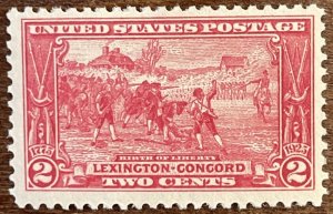 Scott #618 2¢ Lexington-Concord Birth of Liberty MNH OG F/VF
