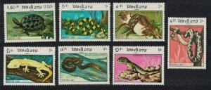 Laos Terrapin Python Gecko Snake Reptiles 7v 1984 MNH SC#584-590 SG#771-777