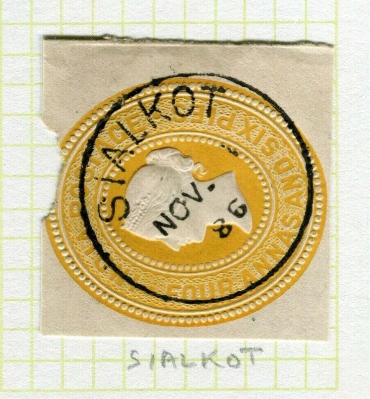 INDIA; POSTMARK fine used cancel on QV issue, Sialkot PIECE