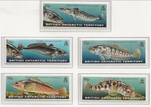 BRITISH ANTARCTIC TERRITORY (BAT) Sc 275-9 NH SET OF 1999 - FISH - (AO23)