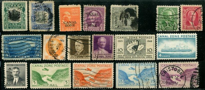 Panama CANAL ZONE  Stamps Postage Collection USED