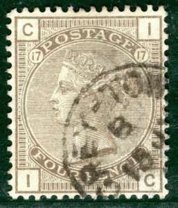 GB Used Abroad NICARAGUA QV SG.160 4d Plate 17 *GREY-TOWN* CDS c£75+75%+ GRED123