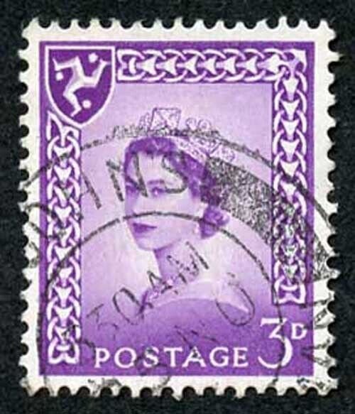 IOM SG2a 3d Deep Lilac on Chalky Paper Fine used cat from 6.50 pounds