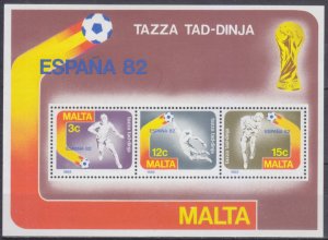 1982 Malta 663-665/B7 1982 FIFA World Cup in Spain