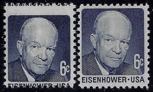 1393 - 6c Misperf COD Error / EFO Eisenhower Mint NH 