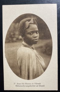 Mint Rwanda Postal Stationery Real picture postcard Young Girl