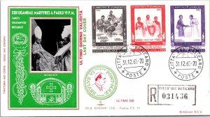 Vatican FDC 1965 - 22 Ugandan Mothers w/ Paul VI - Kim Covers - F30934
