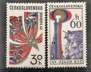 Czechoslovakia 2061-62 MNH 1976 Communist Party Cong.