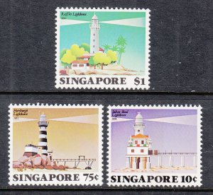 Singapore 397-399 Lighthouses MNH VF