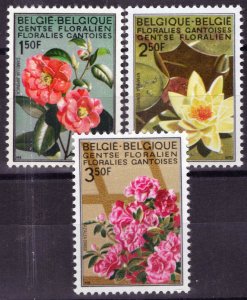 ZAYIX Belgium 734-736 MNH Flowers Plants Nature Azalea Water Lily 071823S125M