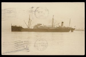 USA 1906 Honolulu Hawaii Private Ship RPPC Cover USED 97021