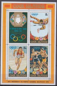 1972 Cook Islands 330-332/B15 1972 Olympic Games in Munchen