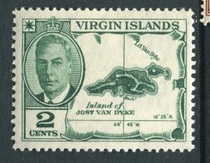 VIRGIN ISLANDS; 1950s early GVI Pictorial issue fine Mint hinged 2c. value