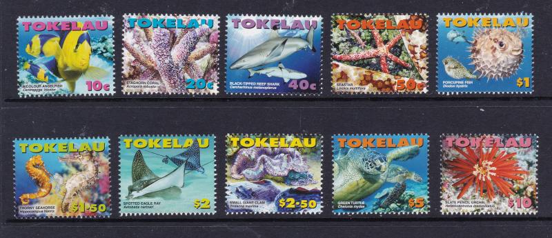 Tokelau the 2007 Marine life set MNH