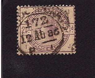 Scott 101 - SG 190 - 1883 - 2 1/2 d lilac - used