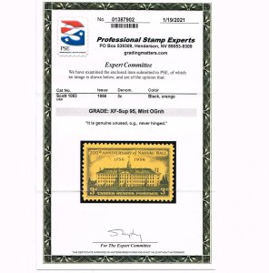 EXCEPTIONAL GENUINE SCOTT #1083 MINT PRISTINE OG NH PSE CERT GRADED XF-SUPERB-95